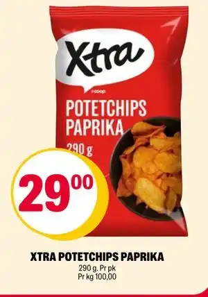 Coop Extra XTRA POTETCHIPS PAPRIKA tilbud