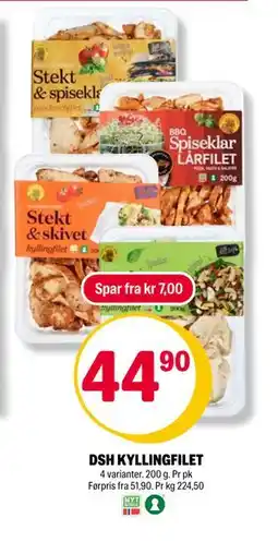 Coop Extra DSH KYLLINGFILET tilbud