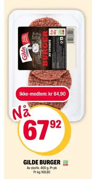 Coop Extra GILDE BURGER tilbud