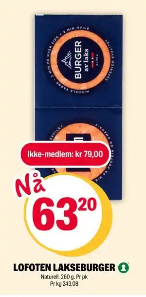 Coop Extra LOFOTEN LAKSEBURGER tilbud