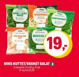 Coop Extra MIKS KUTTET/VASKET SALAT tilbud