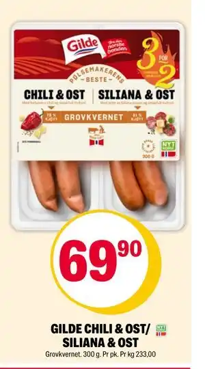 Coop Extra GILDE CHILI & OST/ SILIANA & OST tilbud