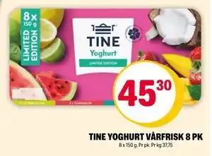 Coop Extra TINE YOGHURT VÅRFRISK 8 PK tilbud