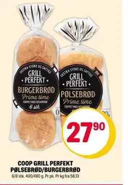 Coop Extra COOP GRILL PERFEKT PØLSEBRØD/BURGERBRØD tilbud