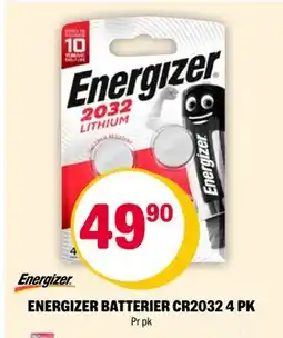 Coop Extra ENERGIZER BATTERIER CR2032 4 PK tilbud