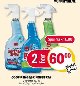 Coop Extra COOP RENGJØRINGSSPRAY tilbud