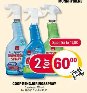 Coop Extra COOP RENGJØRINGSSPRAY tilbud