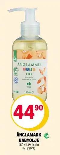 Coop Extra ÄNGLAMARK BABYOLJE tilbud