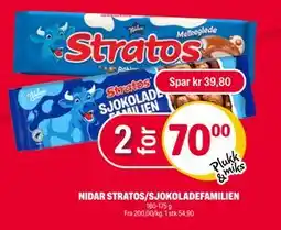 Coop Extra NIDAR STRATOS/SJOKOLADEFAMILIEN tilbud
