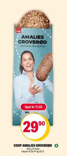 Coop Extra COOP AMALIES GROVBRØD tilbud