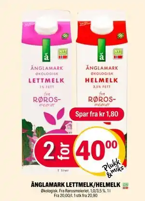 Coop Extra ÄNGLAMARK LETTMELK/HELMELK tilbud