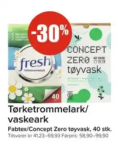Spar Tørketrommelark/ vaskeark tilbud