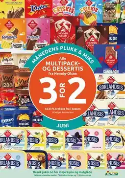 Joker Alle MULTIPACK- OG DESSERTIS fra Hennig-Olsen tilbud