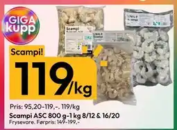 Gigaboks Scampi tilbud