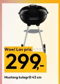Gigaboks Mustang kulegrill 43 cm tilbud
