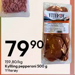 Gigaboks Kyllling pepperoni 500 g tilbud