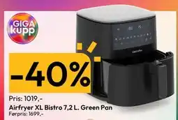 Gigaboks Airfryer XL Bistro 7,2 L. Green Pan tilbud