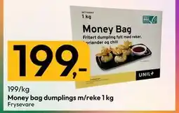 Gigaboks Money bag dumplings m/reke 1 kg tilbud