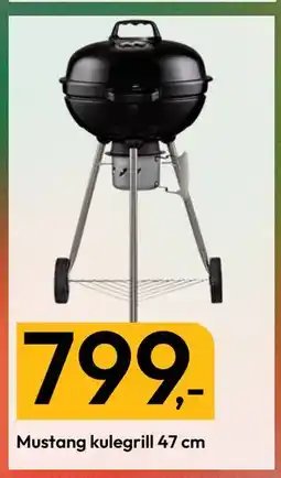 Gigaboks Mustang kulegrill 47 cm tilbud