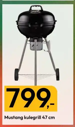 Gigaboks Mustang kulegrill 47 cm tilbud
