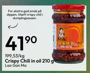 Gigaboks Crispy Chili in oil 210 g tilbud