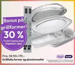 Gigaboks Grillfolie,former og aluminiumsfat tilbud