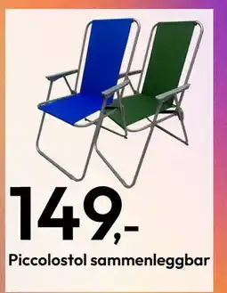 Gigaboks Piccolostol sammenleggbar tilbud