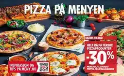 Meny HELT RÅ PÅ FERSKE PIZZAPRODUKTER tilbud