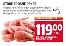 Meny STORE FROSNE REKER tilbud