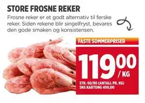 Meny STORE FROSNE REKER tilbud