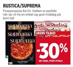 Meny RUSTICA/SUPREMA tilbud