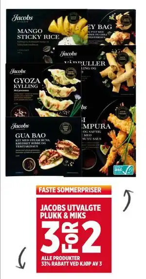 Meny JACOBS UTVALGTE PLUKK & MIKS 3 FOR 2 tilbud