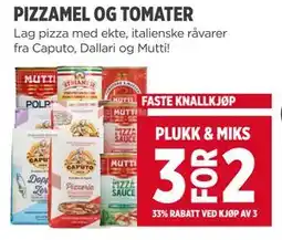 Meny PIZZAMEL OG TOMATER tilbud