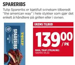 Meny SPARERIBS tilbud