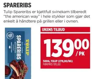 Meny SPARERIBS tilbud