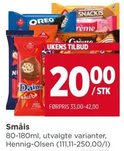 Meny Småis tilbud