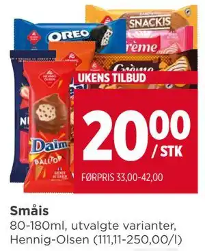 Meny Småis tilbud