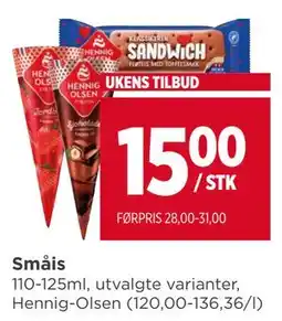 Meny Småis tilbud