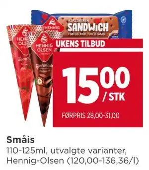 Meny Småis tilbud