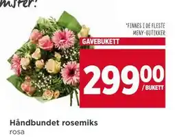 Meny Håndbundet rosemiks rosa tilbud