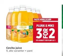 Meny Cevita juice tilbud