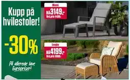 Europris Kupp på hvilestoler! tilbud