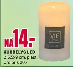 Europris KUBBELYS LED tilbud