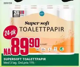 Europris SUPERSOFT TOALETTPAPIR tilbud