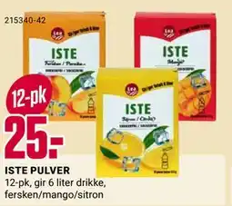 Europris ISTE PULVER tilbud