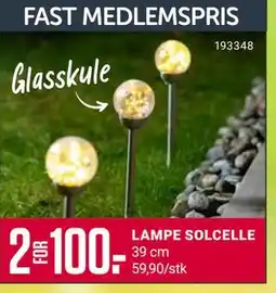 Europris LAMPE SOLCELLE tilbud
