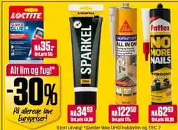 Europris Alt lim og fug! tilbud