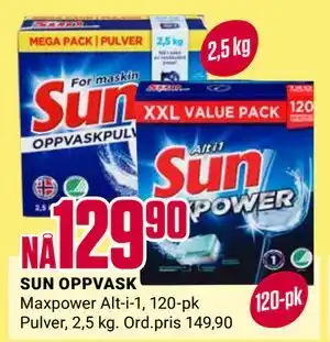 Europris SUN OPPVASK tilbud