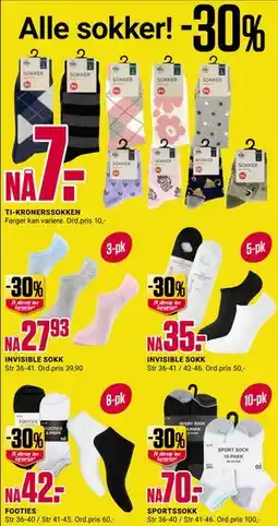 Europris ALLE SOKKER! tilbud