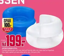 Europris OPPBLÅSBAR STOL tilbud